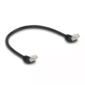 Καλώδιο δικτύου DeLOCK RJ45 Cat.6A 45° γωνιακό 0,5 m μαύρο