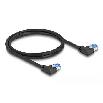 Καλώδιο δικτύου DeLOCK RJ45 Cat.6A S/FTP αριστερά γωνιακό 1 m μαύρο