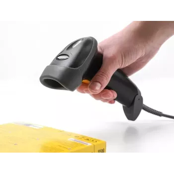 Σαρωτής barcode DeLOCK USB 1D Laser μαύρο φορητός ενσύρματος καλώδιο 2m
