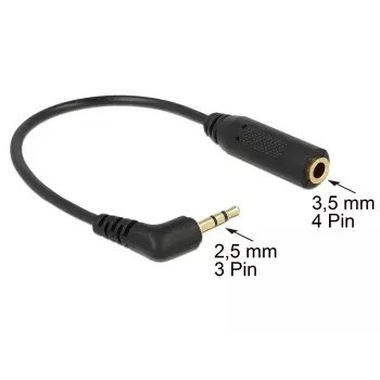Καλώδιο ήχου DeLOCK 0,17 m 2,5 mm/3,5 mm