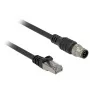 Καλώδιο δικτύου DeLOCK 84922 RJ-45 M12 Cat5e 1 m μαύρο