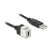 Μονάδα Keystone DeLOCK 86382 επίπεδη μαύρο λευκό USB C