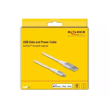 Καλώδιο δεδομένων και φόρτισης USB DeLOCK για iPhone iPad iPod 3 m Lightning