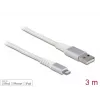 Καλώδιο δεδομένων και φόρτισης USB DeLOCK για iPhone iPad iPod 3 m Lightning
