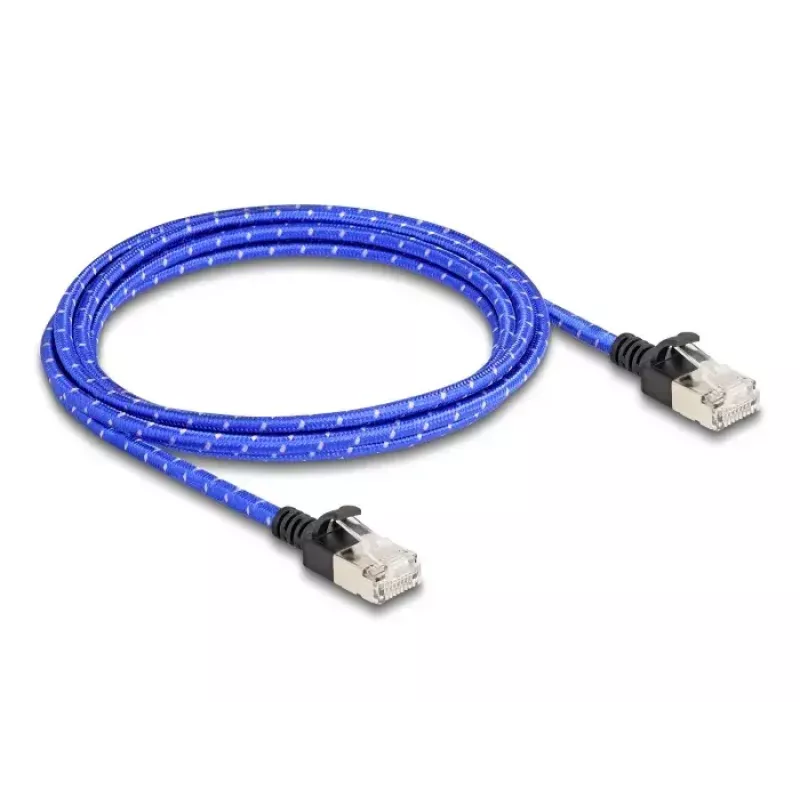 Καλώδιο δικτύου DeLOCK RJ45 2m Cat6A U/FTP μπλε