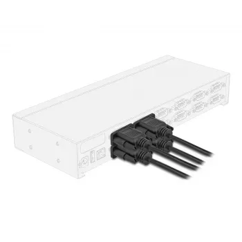 DeLOCK 86824 σειριακό καλώδιο μαύρο 2 m DB-9
