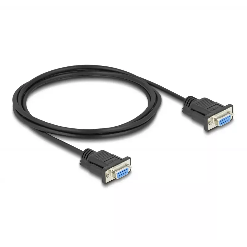 DeLOCK 86824 σειριακό καλώδιο μαύρο 2 m DB-9