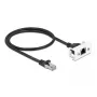 Καλώδιο δικτύου DeLOCK Easy 45 Module RJ45 S/FTP Cat.6A 0,5 m Μαύρο