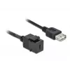 Μονάδα Keystone DeLOCK 86384 επίπεδη μαύρο USB C