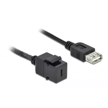 Μονάδα Keystone DeLOCK 86384 επίπεδη μαύρο USB C