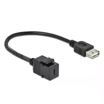 Μονάδα Keystone DeLOCK 86384 επίπεδη μαύρο USB C