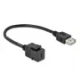 Μονάδα Keystone DeLOCK 86384 επίπεδη μαύρο USB C