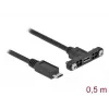 Καλώδιο DeLOCK USB 2.0 Micro-B υποδοχή τοποθέτησης σε πάνελ σε USB 2.0 Micro-B βύσμα 0,5 m