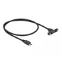 Καλώδιο DeLOCK USB 2.0 Micro-B υποδοχή τοποθέτησης σε πάνελ σε USB 2.0 Micro-B βύσμα 0,5 m