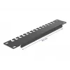 Πάνελ διαχείρισης καλωδίων DeLOCK 10 inch ράγα στήριξης καλωδίων 1U μαύρο
