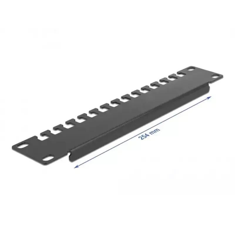 Πάνελ διαχείρισης καλωδίων DeLOCK 10 inch ράγα στήριξης καλωδίων 1U μαύρο