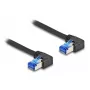 Καλώδιο δικτύου DeLOCK RJ45 Cat.6A S/FTP γωνιακό 3 m μαύρο