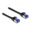 Καλώδιο δικτύου DeLOCK RJ45 Cat.6A S/FTP λεπτό 0,5 m μαύρο