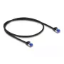 Καλώδιο δικτύου DeLOCK RJ45 Cat.6A S/FTP λεπτό 0,5 m μαύρο
