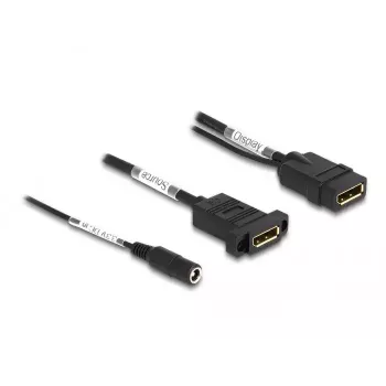 Καλώδιο DisplayPort DeLOCK 4K 60 Hz τροφοδοσία DC 0,30 m τοποθέτηση σε πάνελ