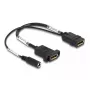 Καλώδιο DisplayPort DeLOCK 4K 60 Hz τροφοδοσία DC 0,30 m τοποθέτηση σε πάνελ