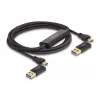Καλώδιο σύνδεσης δεδομένων DeLOCK USB Type-C + διακόπτης KM 2m 5Gbps