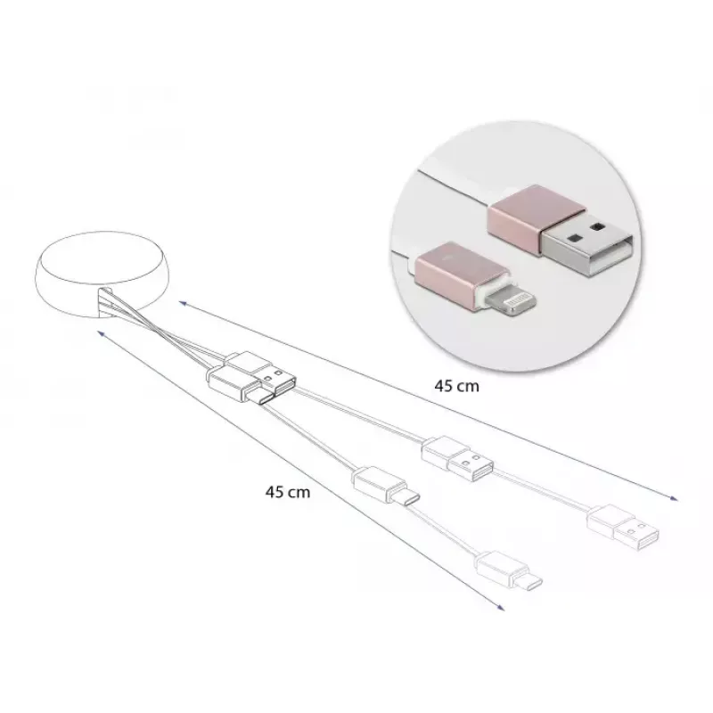 Ανασυρόμενο καλώδιο DeLOCK USB 2.0 Type-A σε Lightning 85817