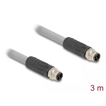 DeLOCK 80534 Καλώδιο αισθητήρα/ενεργοποιητή 3 m RST M12 γκρι