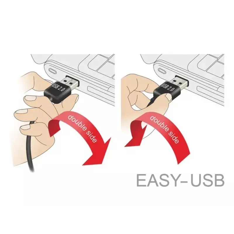 Καλώδιο USB DeLOCK 83856 USB 2.0 2m USB A Micro-USB B μαύρο