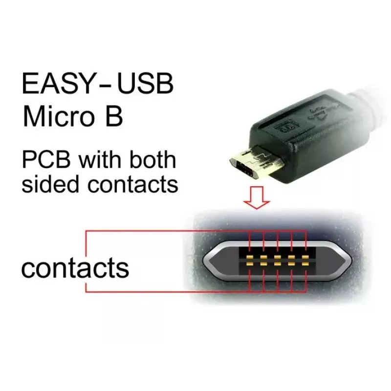 Καλώδιο USB DeLOCK 83856 USB 2.0 2m USB A Micro-USB B μαύρο
