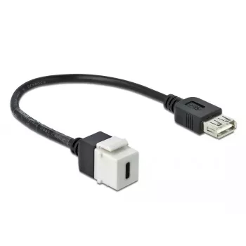 Μονάδα Keystone DeLOCK 86391 USB C επίπεδη μαύρο λευκό
