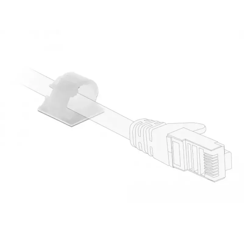 Κλιπ καλωδίων DeLOCK 60178 λευκό 10 τεμ.