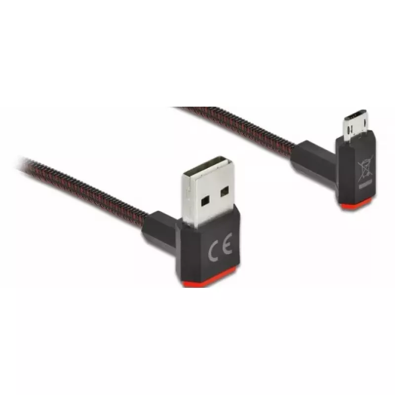 Καλώδιο USB DeLOCK EASY-USB 2.0 Type-A σε Micro-B 1m μαύρο