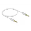 Καλώδιο ήχου DeLOCK 66073 0,5 m 3,5 mm ασημί λευκό