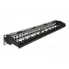 Patch Panel DeLOCK 19 ιντσών 24 θυρών με ράγα οδήγησης καλωδίων