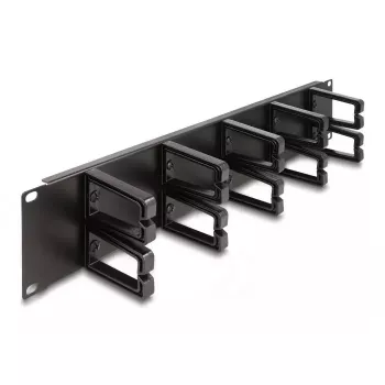 Πάνελ διαχείρισης καλωδίων DeLOCK 19 ιντσών 66917 2U μαύρο με 10 άγκιστρα
