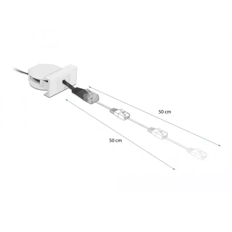 Καλώδιο δικτύου DeLOCK Easy 45 Module RJ45 Cat.5e μαύρο