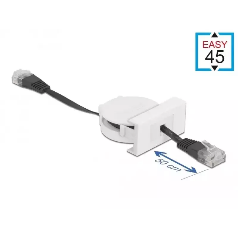 Καλώδιο δικτύου DeLOCK Easy 45 Module RJ45 Cat.5e μαύρο