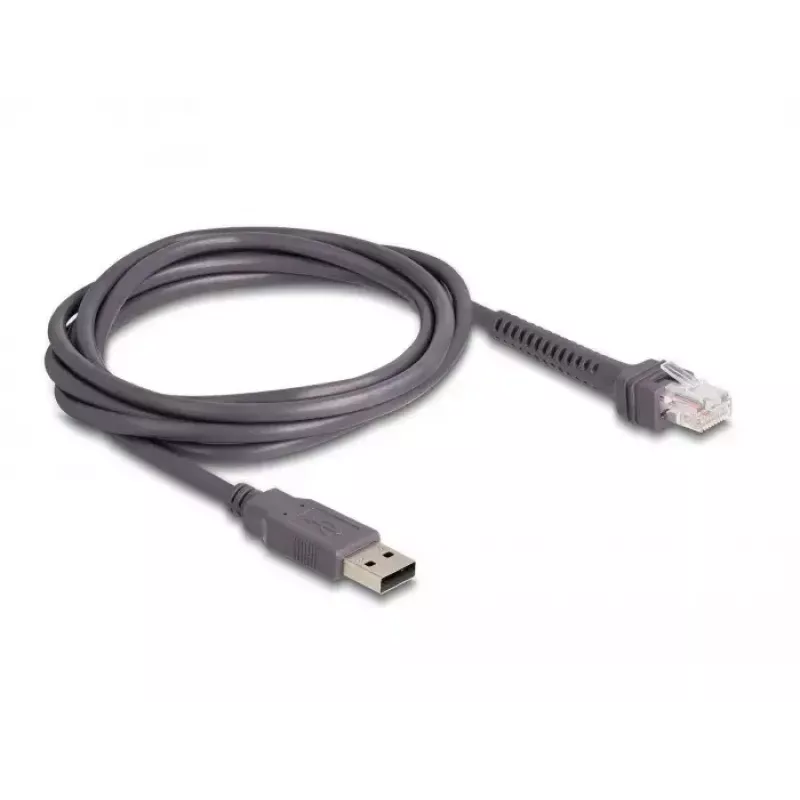 Σαρωτής barcode DeLOCK USB 1D Laser ανοιχτό γκρι φορητός ενσύρματος RJ-50