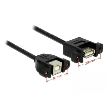Καλώδιο USB DeLOCK 1m USB 2.0-A/USB 2.0-B μαύρο