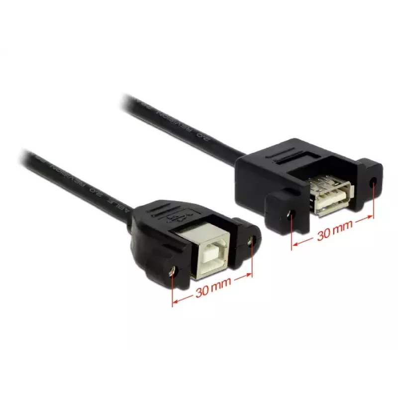 Καλώδιο USB DeLOCK 1m USB 2.0-A/USB 2.0-B μαύρο