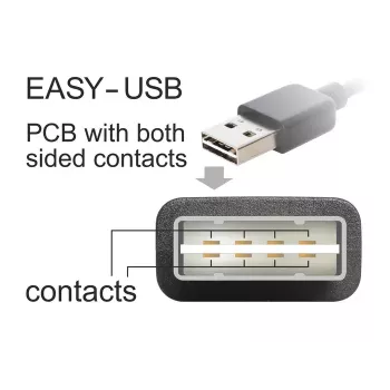 Καλώδιο USB DeLOCK 85165 USB 2.0 1m USB A Micro-USB B μαύρο