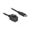 Μονάδα Keystone DeLOCK 86398 επίπεδη μαύρο USB C