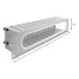 Πάνελ διαχείρισης καλωδίων DELOCK 67280 — πάνελ rack χάλυβα 19 ίντσες 2U με άνοιγμα, γκρι