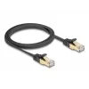 Καλώδιο δικτύου DeLOCK RJ45 επίπεδο 1m Cat6A μαύρο