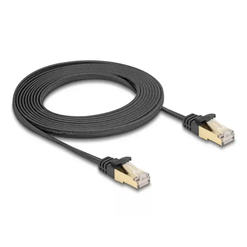 Καλώδιο δικτύου DeLOCK RJ45 επίπεδο 3m Cat6A μαύρο