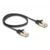 Καλώδιο δικτύου DeLOCK RJ45 επίπεδο 0,5 m Cat.6A μαύρο