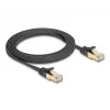 Καλώδιο δικτύου DeLOCK RJ45 επίπεδο Cat.6A 2m μαύρο