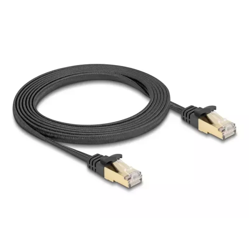 Καλώδιο δικτύου DeLOCK RJ45 επίπεδο Cat.6A 2m μαύρο