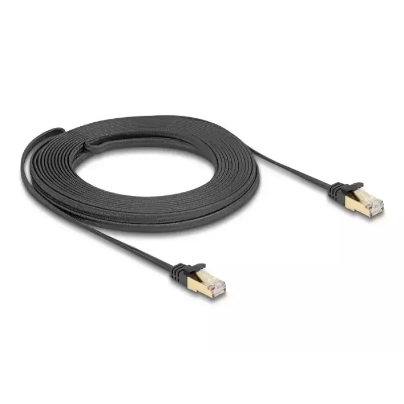 Καλώδιο δικτύου DeLOCK RJ45 επίπεδο 10m Cat6A μαύρο